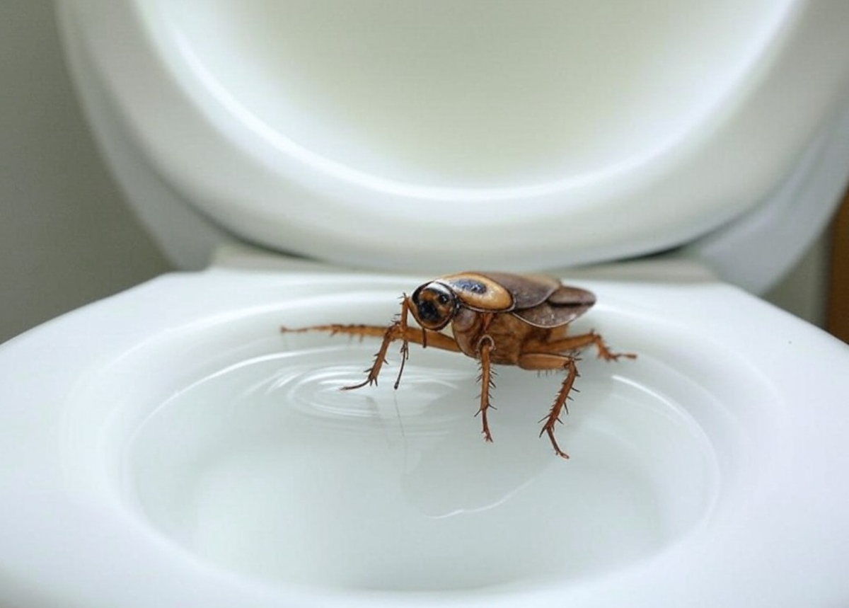 insecte dans la cuvette des wc